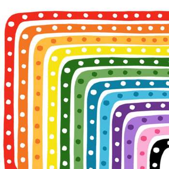 Preview of Delightful Dots Clipart Borders - Colorful Rainbow Polka Dot Clip Art Frames