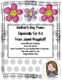 Delightful MOTHER'S DAY POEM K-2: Ready to Go or Add Student Art!