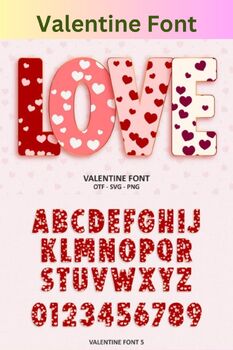Preview of Delightfully Lovely Beautifully Romantic | 5 different Valentine Font Bundle
