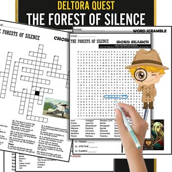 Preview of Deltora Quest: The Forests of Silence Fun Worksheets,Word Search ,Crossword,PUZZ