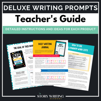 Preview of Deluxe Writing Prompts Bundle Teacher's Guide