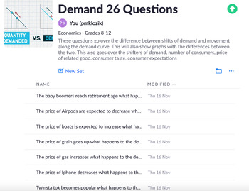 Preview of Demand 26 Questions Plickers/Exit Ticket