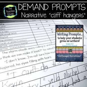 Preview of On Demand Writing Prompt Set:  Narrative Writing "Cliffhangers"