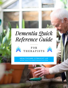 Preview of Dementia Guide for Therapists (PT/OT/ST)