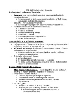 understanding dementia assignment