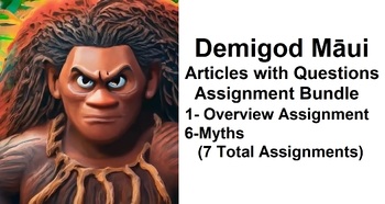 Preview of Demi God Māui Assignment Bundle (7 WORD Assignments)