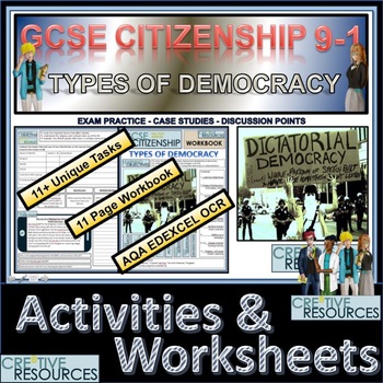 Preview of Democracy Student Work Booklet & Activities