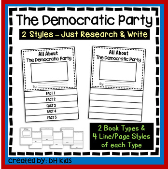 Preview of Democratic Party Report, US Government Flip Book, Political Party Research
