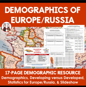 Preview of Demography of Europe and Russia Learning Activity