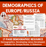 Demography of Europe and Russia Learning Activity
