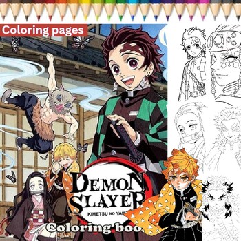 Demon Slayer Coloring Book: Kimetsu no Yaiba Demon Slayer Anime with 100+  pages Coloring Books For Adults and kids. Great Gift Anime art book for  (Paperback)