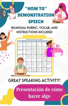 Preview of Demonstration "How To" Speech Spanish and English Rubric included