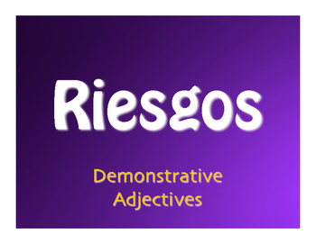 Preview of Spanish Demonstrative Adjective Jeopardy-Style Review Game