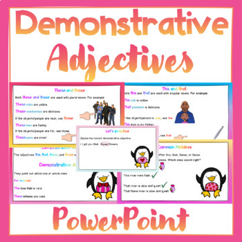Preview of English Demonstrative Adjectives PowerPoint