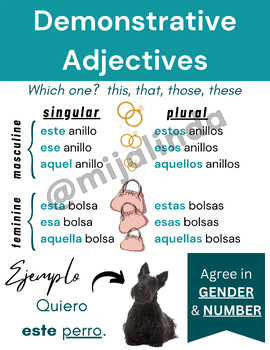 Preview of Demonstrative Adjectives in Spanish