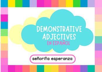 Preview of Demonstrative Adjectives in Spanish - Adjetivos Demonstrativos Google Slides