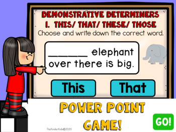 Preview of Demonstrative Determiners PowerPoint Game