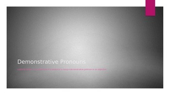 Preview of Demonstrative Pronouns (Grammar Scramble!!)