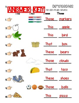 demonstratives assessment this that these those by chelsea emery