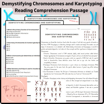 Preview of Demystifying Chromosomes and Karyotyping Reading Comprehension Passage