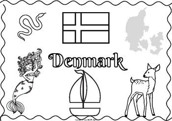 Preview of Denmark Coloring Page