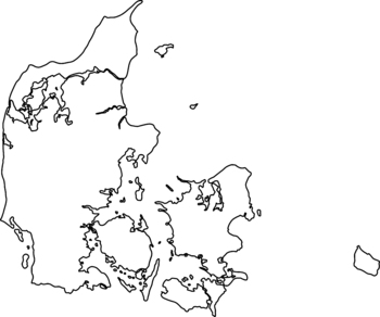 Denmark Country Map - Black & White, Solid & Outline Maps JPG SVG PNG ...