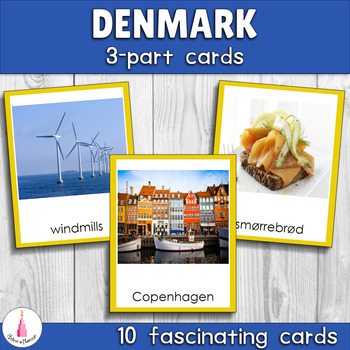 Preview of Denmark Montessori 3-part Cards