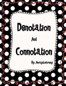 Preview of Denotation and Connotation Activity