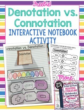 Preview of Connotation and Denotation: FREE Bonus Lesson for Interactive Reading Notebooks