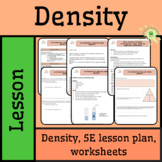 Density, 5E lesson plan, worksheets