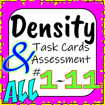 Preview of Physical Properties of Matter: Density Digital Interactive Task Cards/Assessment