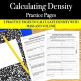 Calculating Density Worksheets