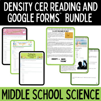 Preview of Density Claim Evidence Reasoning CER Activity Bundle