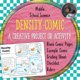Density Activity Comic Project with Guidelines, Rubric, & More