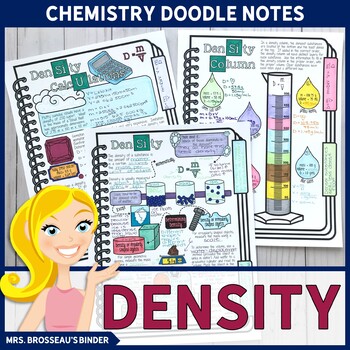 Preview of Density Doodle Notes | Science Doodle Notes for Chemistry