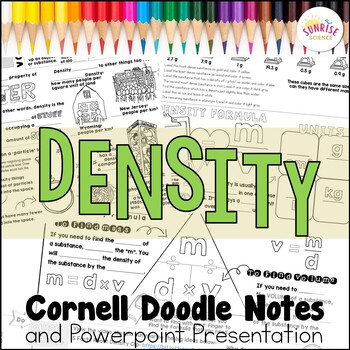 Preview of Density Doodle Notes | Floating and Sinking | Cornell Notes