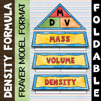 Preview of Density Equation Foldable - Great for Interactive Notebooks