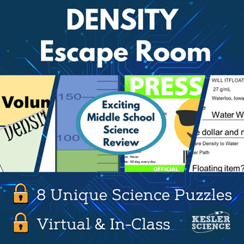 Preview of Density Escape Room - 6th 7th 8th Grade Science Review Activity
