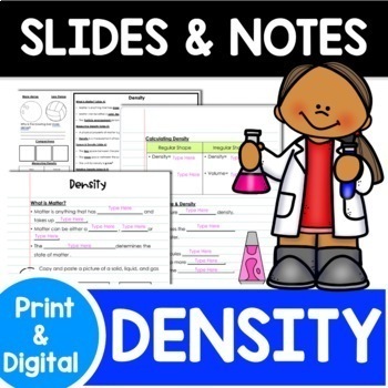 Preview of Density |  Google Slides & Notes | Digital Learning