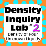 Density Inquiry Lab: Find the Density of 4-Unknown Liquids