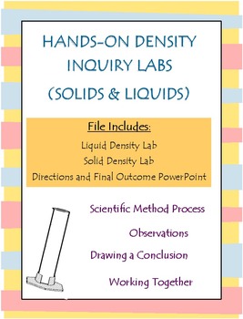 Preview of Density Inquiry Labs (Solids and Liquids) -- Density Tower