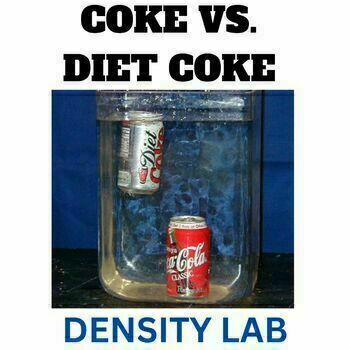 Preview of Density Lab Coke vs. Diet Coke Activity Middle School Science