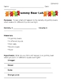 Density Lab: Gummy Bears