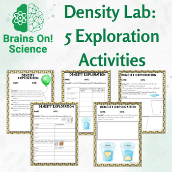 Preview of Density Lab Middle School- 5 Exploration Activities