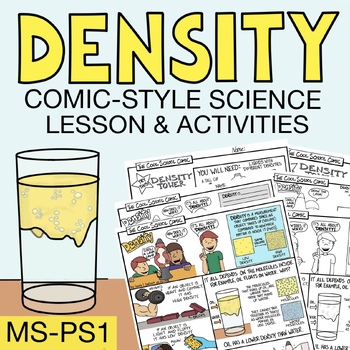 Preview of Density - Low-Prep Lab, Comic-Style Content, Doodle Notes Activity, Slideshow