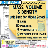 Density Mass Volume Bundle for Middle School: Labs, Poster