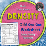 Density Odd One Out Worksheet
