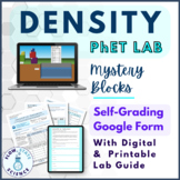 Density PhET Lab | Mystery Blocks | Self-Grading Google Fo