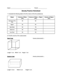 Density Practice Worksheet