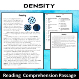 Density Reading Comprehension Passage and Questions | Prin